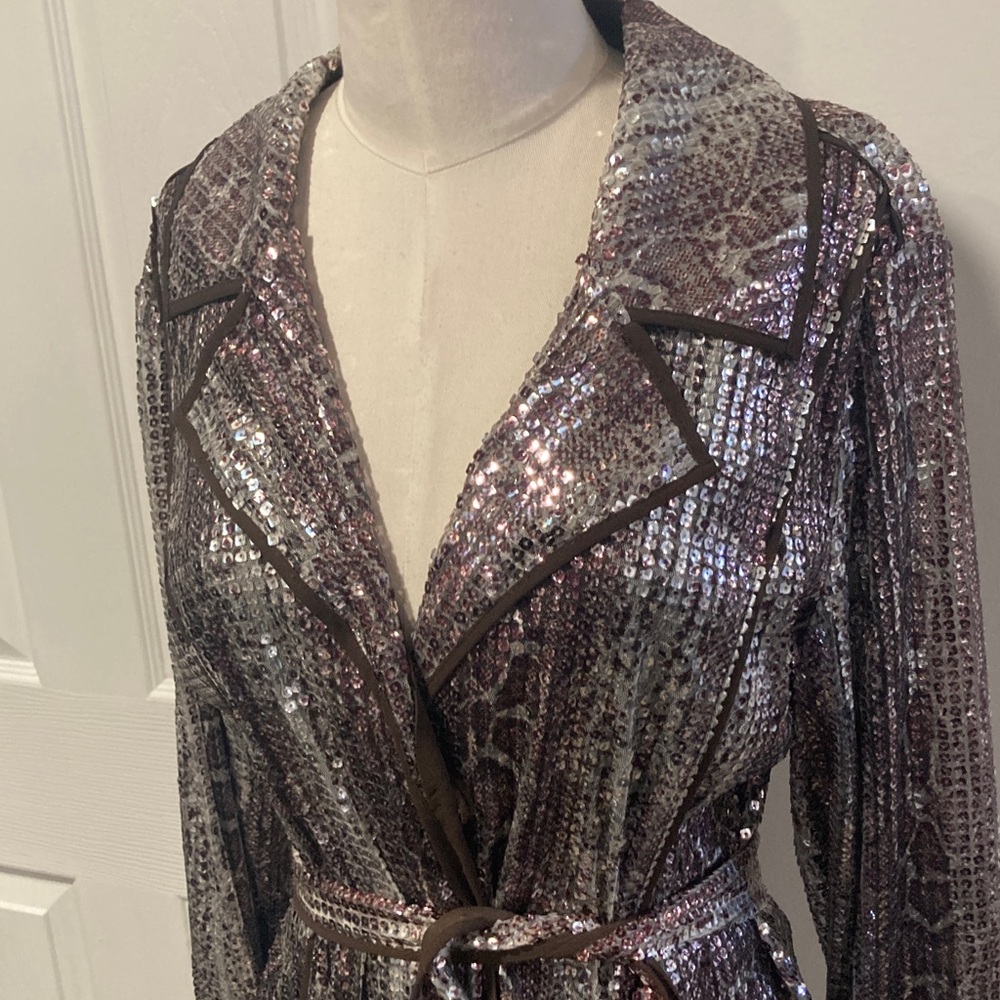 Chico’s sequined snake print glitzy blazer 1 M (8)